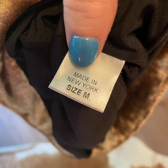 Ronny Kobo Torn Mina Gold Crushed Velvet Mini Dress. Size Medium Retail $225 - Picture 5 of 8